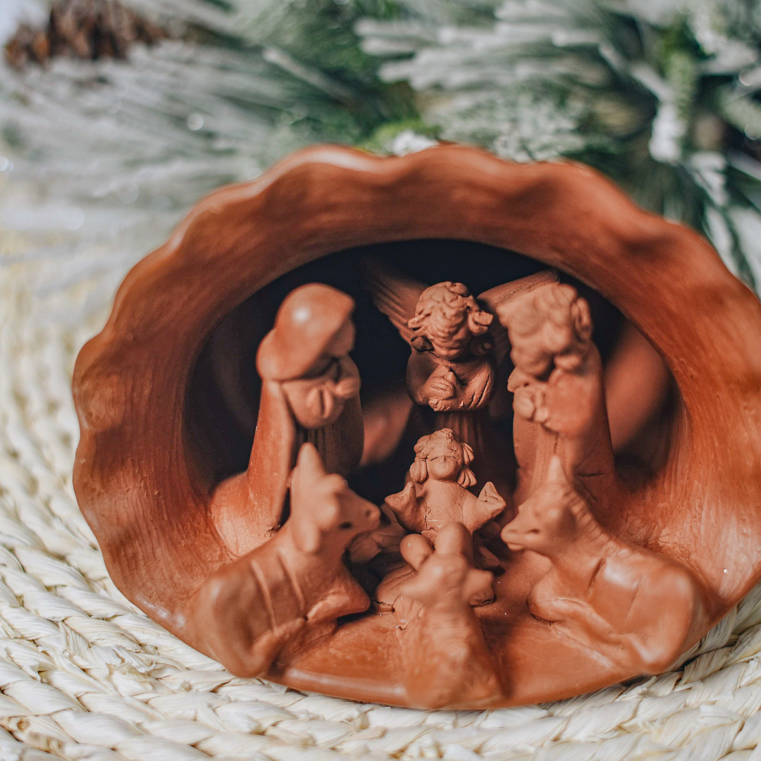 Large Terracotta Nativity